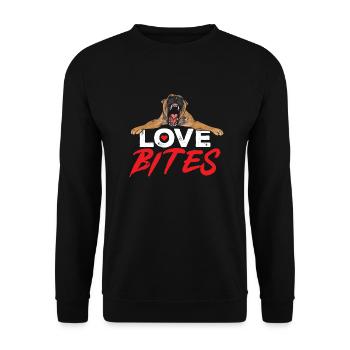 Malinois Belgischer Schäferhund Mechelaar Hund - Unisex Pullover - Schwarz - Vorne - Alina (178cm) & Michal (187cm)