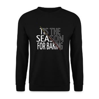 fun beach birthday present dino pastry chef - Unisex Pullover - Schwarz - Vorne - Alina (178cm) & Michal (187cm)