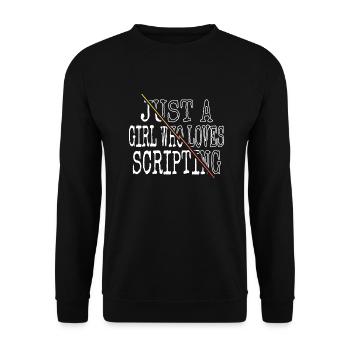 statement fun programming pc computer programming - Unisex Pullover - Schwarz - Vorne - Alina (178cm) & Michal (187cm)