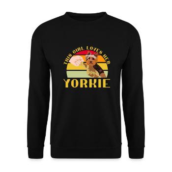 Yorkshire Terrier Yorkie Dog Cadeau - Sweat-shirt Unisexe - noir - Devant - Alina (178cm) & Michal (187cm)