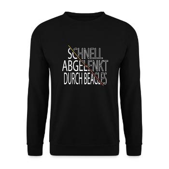 hundeliebhaber geburtstagsgeschenkidee hunderasse - Unisex Pullover - Schwarz - Vorne - Alina (178cm) & Michal (187cm)
