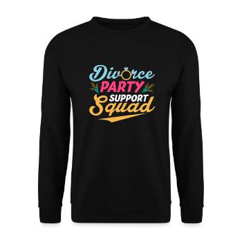 Divorce Party Support Squad Divorcee Ex-Wife Women - Unisex Sweatshirt - black - Front - Alina (178cm) & Michal (187cm)