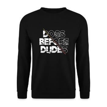 rescue love animal rights funny quote - Unisex Sweatshirt - black - Front - Alina (178cm) & Michal (187cm)