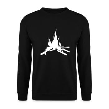 Feu de camp Camping Nature Vecteur de feux de forêt 10 - Sweat-shirt Unisexe - noir - Devant - Alina (178cm) & Michal (187cm)