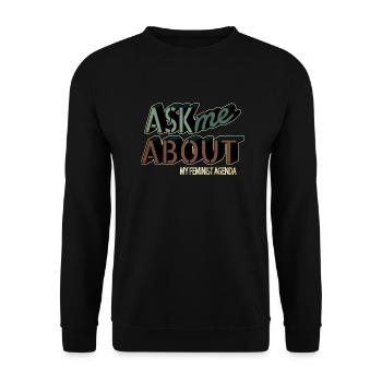 2019 femmes Obama anniversaire cadeau idée - Sweat-shirt Unisexe - noir - Devant - Alina (178cm) & Michal (187cm)