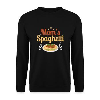 Mom's Spaghetti Pasta Lover Italian Food - Unisex Pullover - Schwarz - Vorne - Alina (178cm) & Michal (187cm)