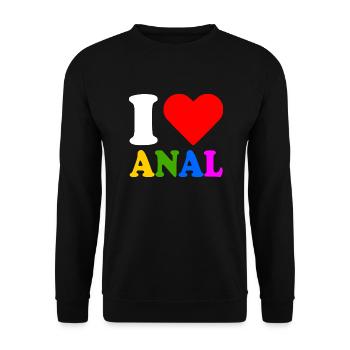 I love anal - Sweat-shirt Unisexe - noir - Devant - Alina (178cm) & Michal (187cm)