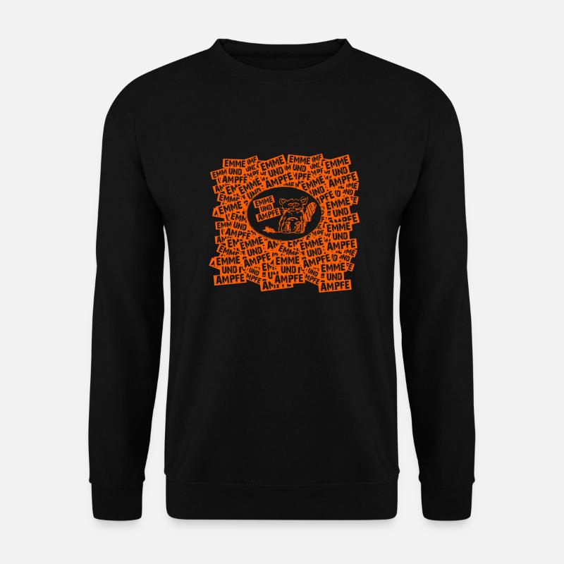 EMMEUNDAMPFE STICKERBOMB - Orange - Unisex Pullover - Schwarz