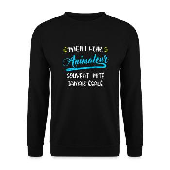 Meilleur animateur du monde cadeau fin d'anneé - Sweat-shirt Unisexe - noir - Devant - Alina (178cm) & Michal (187cm)