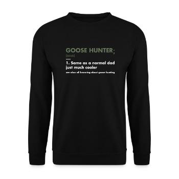 Chasse à l’oie Définition Chasseur d’oie - Sweat-shirt Unisexe - noir - Devant - Alina (178cm) & Michal (187cm)