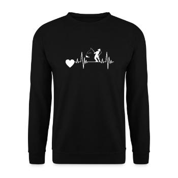 Pêcheur à la ligne Hameçons de pêche Pêche Pêche - Sweat-shirt Unisexe - noir - Devant - Alina (178cm) & Michal (187cm)