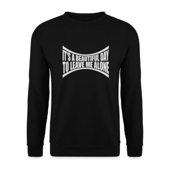 leave me alone day - Unisex Pullover - Schwarz - Vorne - Alina (178cm) & Michal (187cm)