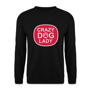 crazy dog lady quote - Unisex Sweatshirt - black - Front - Alina (178cm) & Michal (187cm)