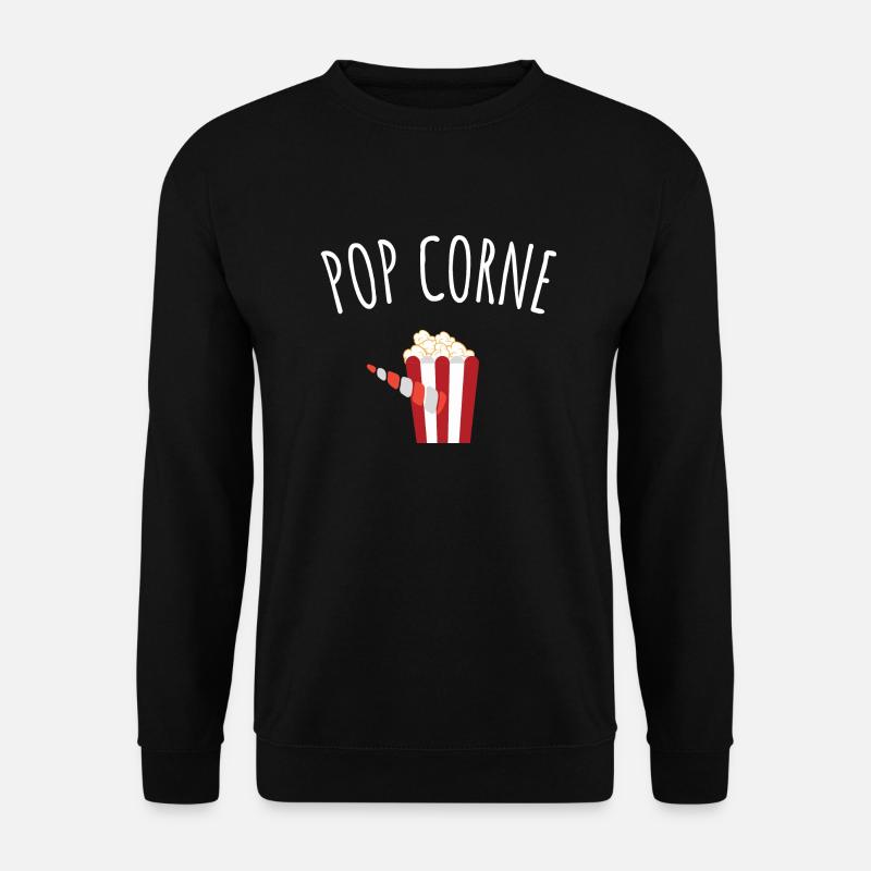 pop corne - Sweat-shirt Unisexe - noir