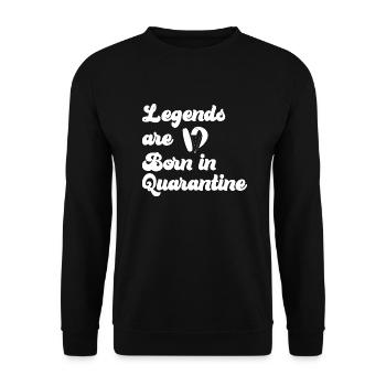 Grossesse Baby shower Babyshower Boy Girl - Sweat-shirt Unisexe - noir - Devant - Alina (178cm) & Michal (187cm)