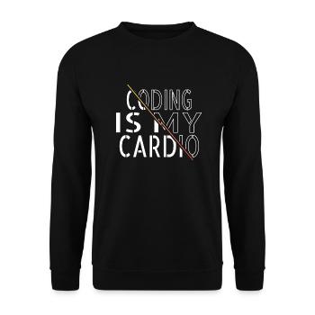 birthday present idea happy computer scientist - Unisex Pullover - Schwarz - Vorne - Alina (178cm) & Michal (187cm)
