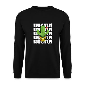 Hugtus süßer kawaii Kaktus, Kostenlose Umarmungen - Unisex Pullover - Schwarz - Vorne - Alina (178cm) & Michal (187cm)