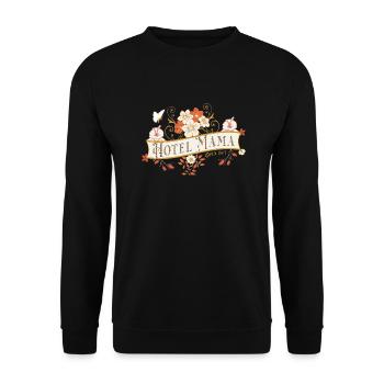 Hotel Mama - Muttertag - Lustiges Shirt - Unisex Pullover - Schwarz - Vorne - Alina (178cm) & Michal (187cm)