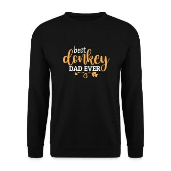 Best Donkey Dad Ever - Unisex Pullover - Schwarz - Vorne - Alina (178cm) & Michal (187cm)