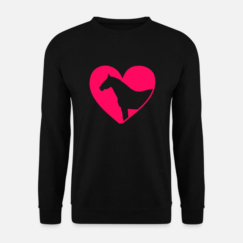 horse love - Unisex Pullover - Schwarz
