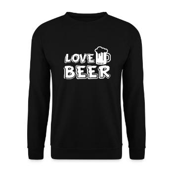 Funny Beer Saying Gift Idea Party - Unisex Sweatshirt - black - Front - Alina (178cm) & Michal (187cm)