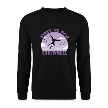 Das ist mein Rad Shirt Gymnastik Jugend Mädchen - Unisex Pullover - Schwarz - Vorne - Alina (178cm) & Michal (187cm)