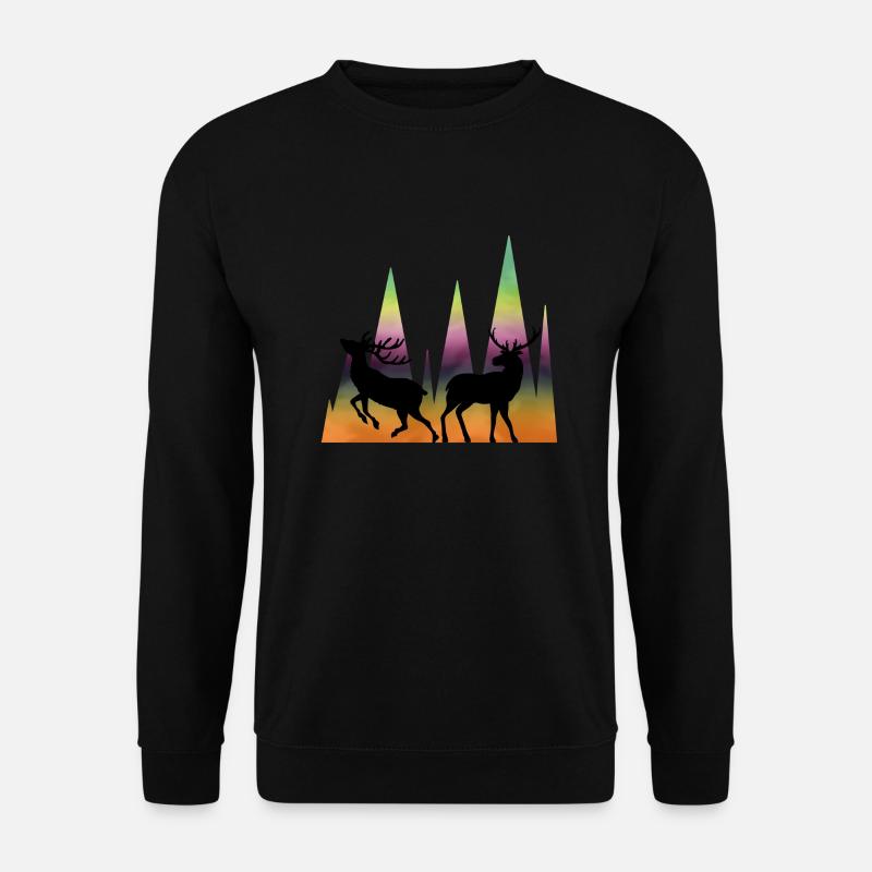 Hirsch - Unisex Pullover - Schwarz
