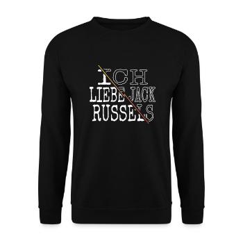 tier hundeliebhaber statement lieblingshund cool - Unisex Pullover - Schwarz - Vorne - Alina (178cm) & Michal (187cm)