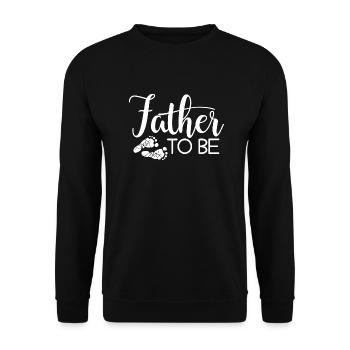 Father-to-be Daddy Daddy Gift - Unisex Sweatshirt - black - Front - Alina (178cm) & Michal (187cm)
