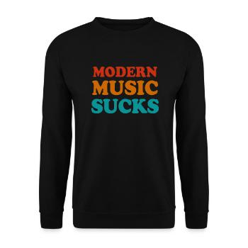 La musique moderne est nulle - Sweat-shirt Unisexe - noir - Devant - Alina (178cm) & Michal (187cm)