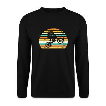Motocross Moto hors route - Sweat-shirt Unisexe - noir - Devant - Alina (178cm) & Michal (187cm)