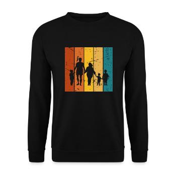 La famille cadeau Vintage - Sweat-shirt Unisexe - noir - Devant - Alina (178cm) & Michal (187cm)
