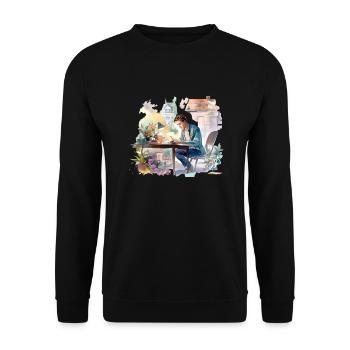 Alone without you - Unisex Sweatshirt - black - Front - Alina (178cm) & Michal (187cm)
