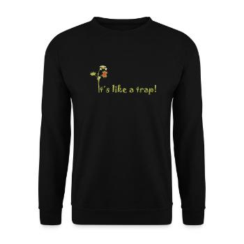 Carnivorous plant - Unisex Sweatshirt - black - Front - Alina (178cm) & Michal (187cm)