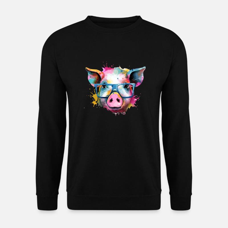 Jim das Schwein - Unisex Pullover - Schwarz