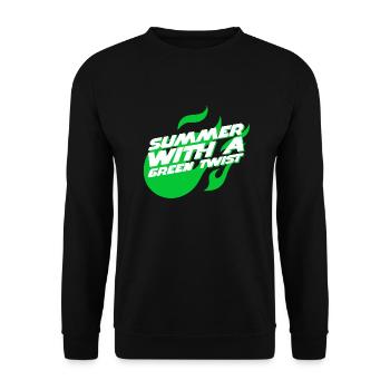 L’été avec une touche écologique, des vacances vertes - Sweat-shirt Unisexe - noir - Devant - Alina (178cm) & Michal (187cm)