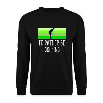 Lieber Golf spielen - Unisex Pullover - Schwarz - Vorne - Alina (178cm) & Michal (187cm)