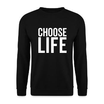 Vintage Choose Life Les meilleures habitudes - Sweat-shirt Unisexe - noir - Devant - Alina (178cm) & Michal (187cm)