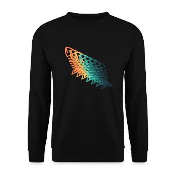 Vintage fishing - Unisex Sweatshirt - black - Front - Alina (178cm) & Michal (187cm)