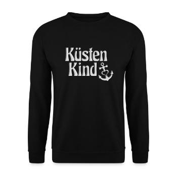 Küsten Kind Küsten Kind. Meer norddeutsch Hamburg - Unisex Pullover - Schwarz - Vorne - Alina (178cm) & Michal (187cm)