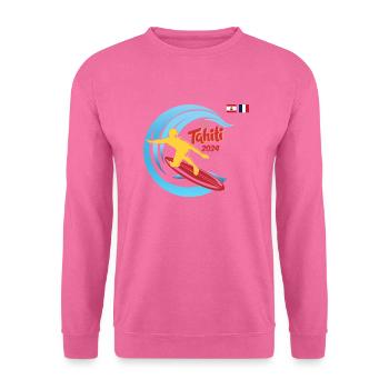 2024 Surf Tahiti surfeur - Sweat-shirt Unisexe - rose - Devant