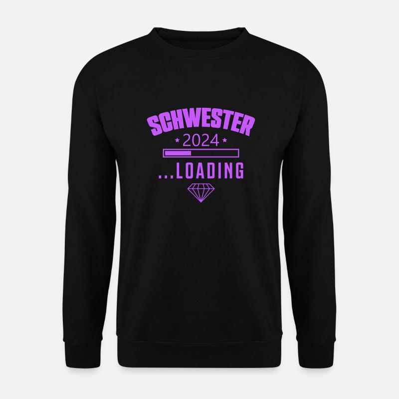 schwester 2024 loading - Unisex Pullover - Schwarz