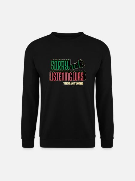awesome horned farting unicorn man birthday quote - Unisex Pullover - Schwarz