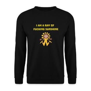 t-shirt Je suis un rayon de soleil - Sweat-shirt Unisexe - noir - Devant - Alina (178cm) & Michal (187cm)