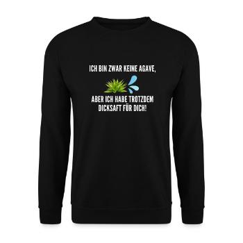 Agavendicksaft Dirtytalk Meme Shirt - Lustig - Unisex Pullover - Schwarz - Vorne - Alina (178cm) & Michal (187cm)