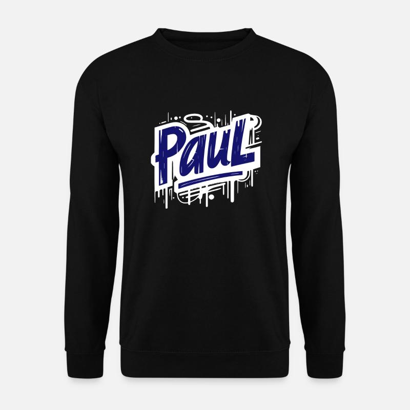 Paul Name Graffiti - Unisex Pullover - Schwarz