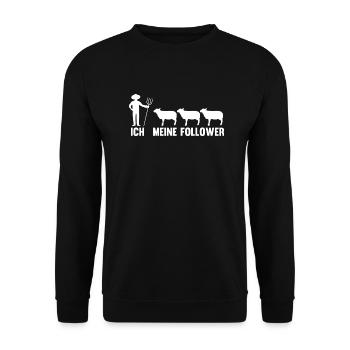 Schaf Schäfer Schäferei Bauer Landwirt Bauernhof S - Unisex Pullover - Schwarz - Vorne - Alina (178cm) & Michal (187cm)