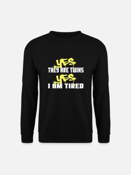 Yes they are twins - Unisex Sweatshirt - black