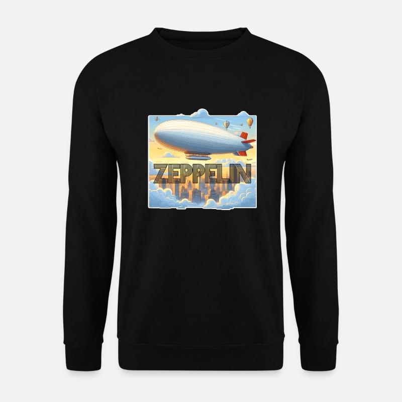 Dirigeable Zeppelin - Sweat-shirt Unisexe - noir