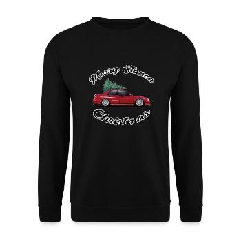 Merry Stance Christmas - Unisex Sweatshirt - black - Front - Alina (178cm) & Michal (187cm)